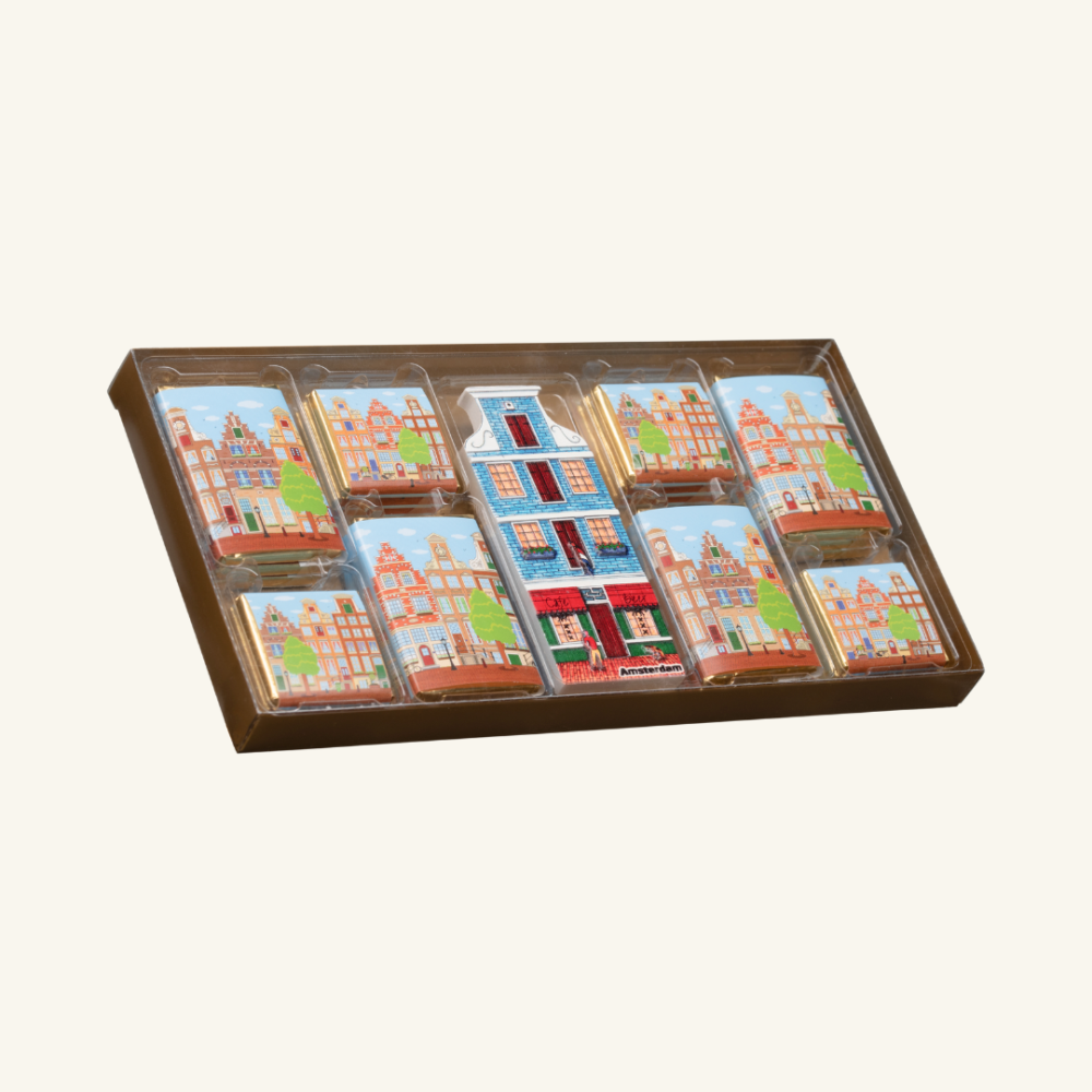 Chocolade Tabletten Amsterdamse Gevels Magneet Doosje G Art Of Chocolate